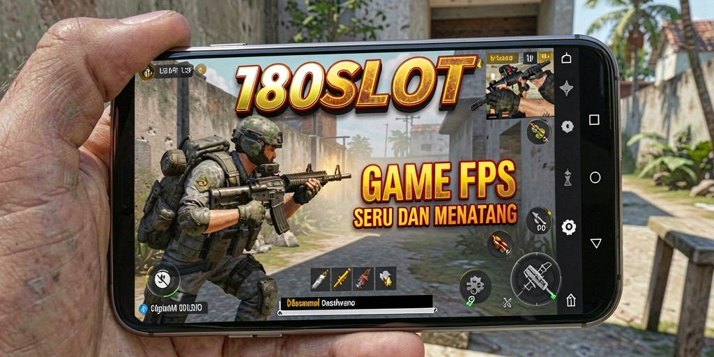 Tangkapan layar 180SLOT menunjukkan aksi pertempuran yang mendebarkan dalam game FPS.
