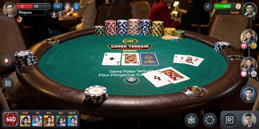 Screenshot gameplay 66D menampilkan keseruan bermain Poker.