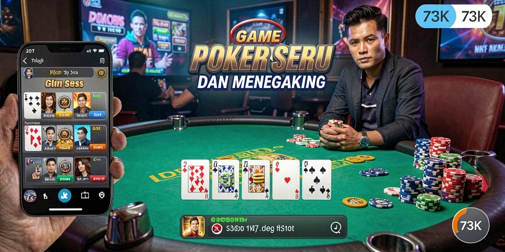 Screenshot gameplay Poker yang menampilkan suasana kompetisi yang seru.