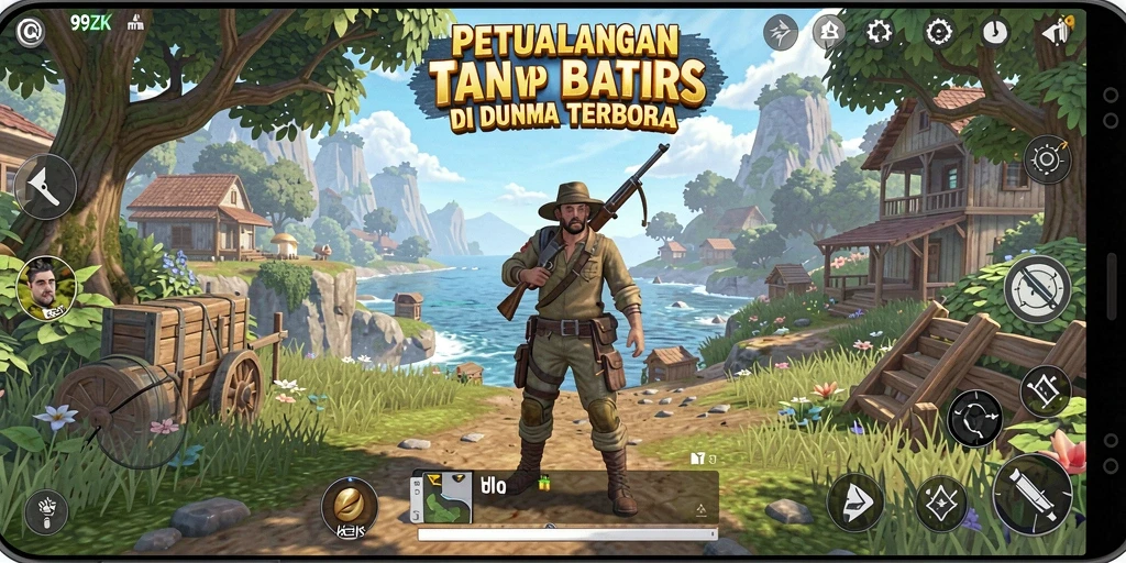 Tangkapan layar menampilkan petualangan seru di dunia 99ZK.