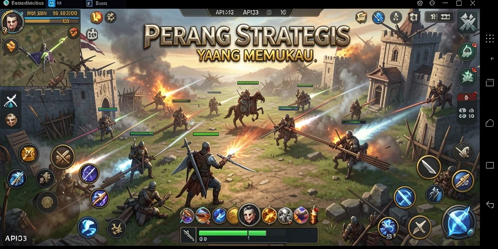 Tampilan gameplay strategis yang menegangkan dalam API33.