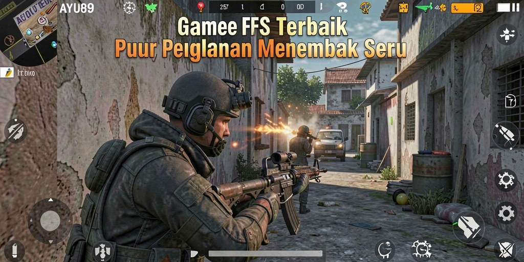 Gameplay menegangkan dalam AYU89 yang menampilkan aksi tembak-menembak.