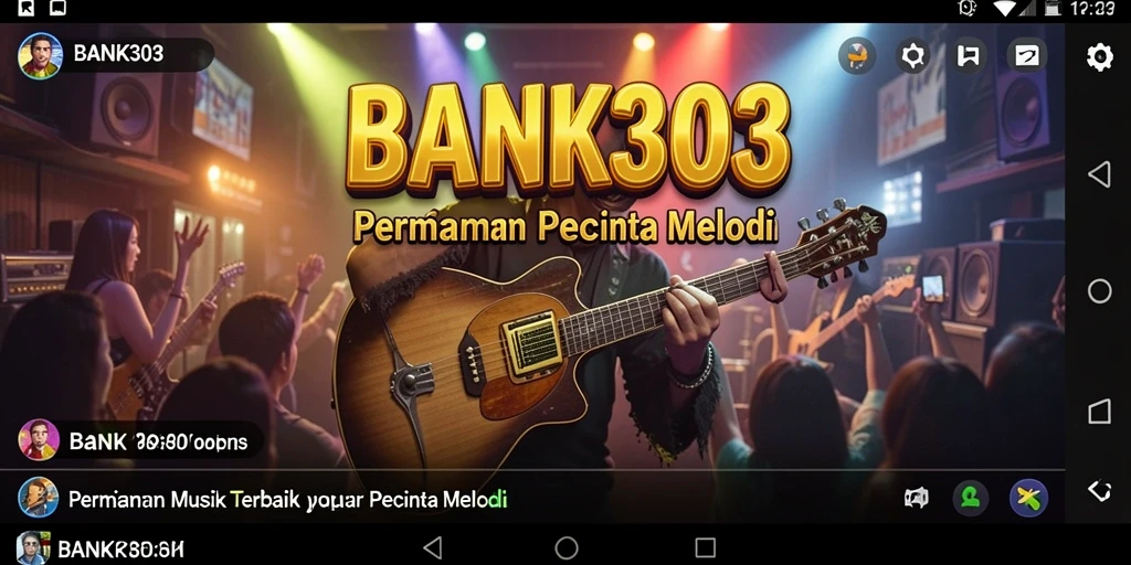 Tampilan menarik gameplay BANK303 dengan musik yang menggugah semangat.