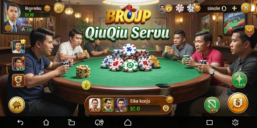 Tampilan gameplay QiuQiu yang seru dan interaktif.