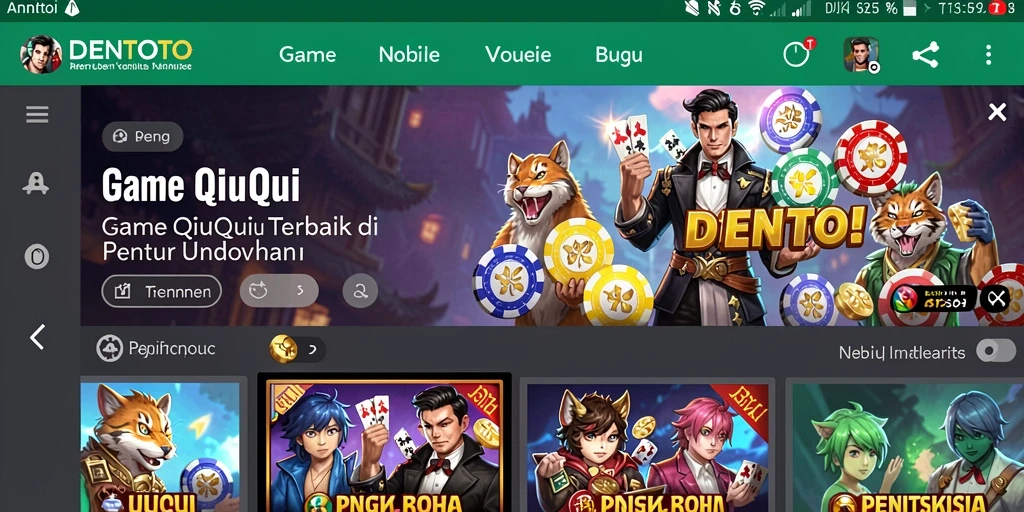 Gameplay seru DENTOTO yang menampilkan pertarungan QiuQiu.