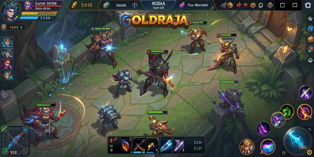 Gameplay seru dan strategis di arena GOLDRAJA.