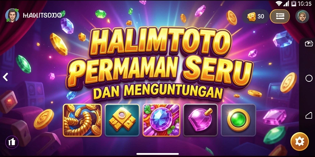 Tampilan menarik dari gameplay Slot HALIMTOTO saat berputar.