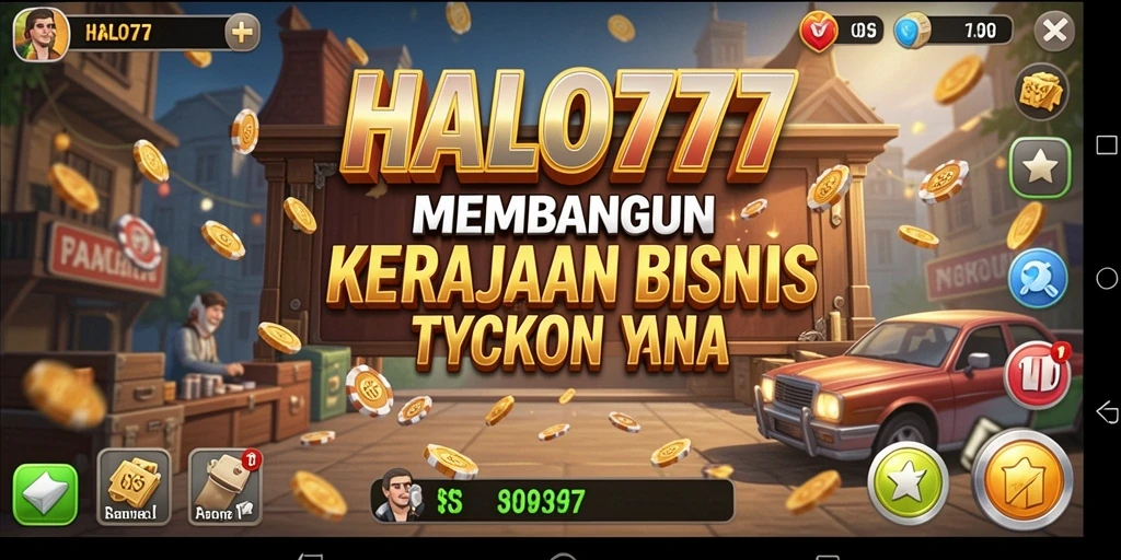 Tampilan gameplay HALO777 yang menampilkan pengelolaan bisnis yang seru.