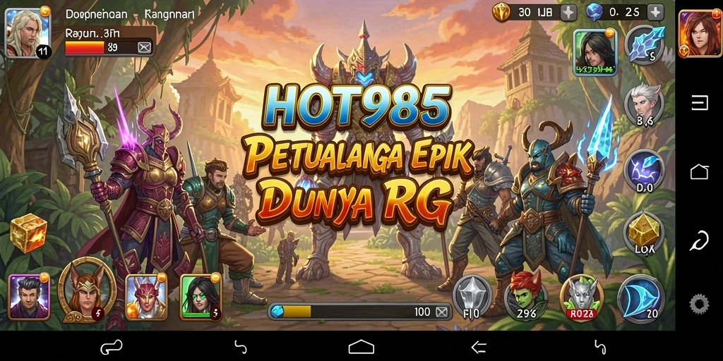 Tampilan menarik dari gameplay RPG yang mendebarkan di HOT985.