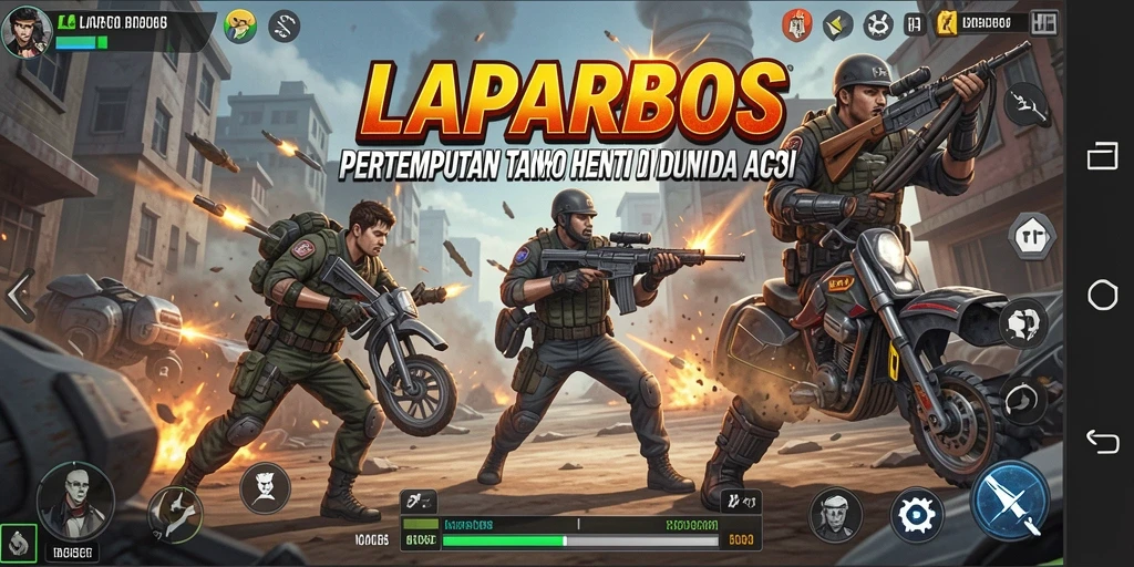 Gameplay seru dengan aksi pertempuran intens di LAPARBOS.