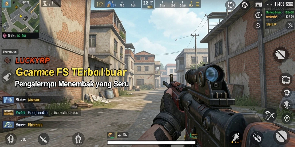 Gameplay seru LUCKYRP dengan aksi menembak intens.