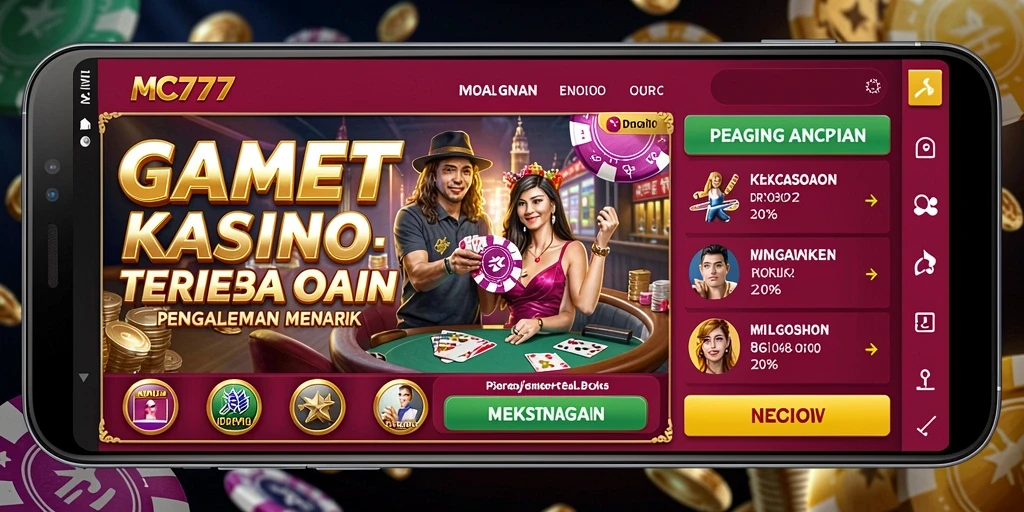 Screenshot gameplay <strong>MC777</strong> menunjukkan suasana kasino yang mendebarkan.