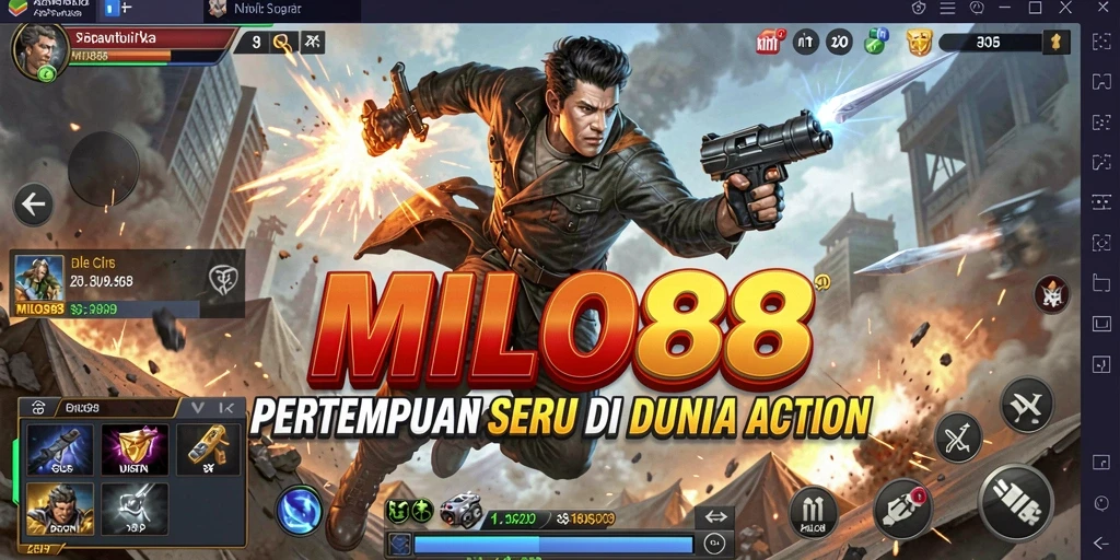 Tangkapan layar aksi intens dari gameplay MILO88.