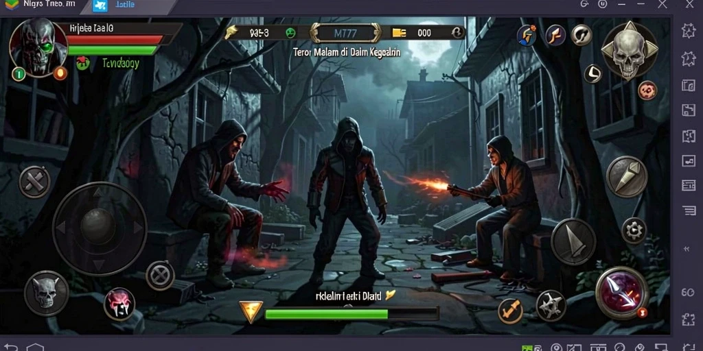 Screenshot gameplay MT777 menampilkan suasana mencekam dan kegelapan yang mendominasi.