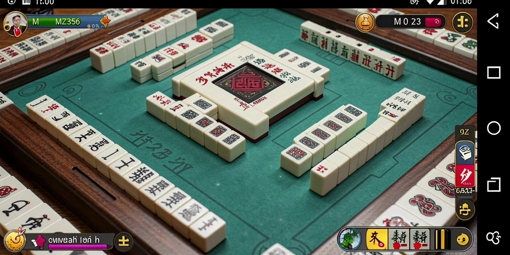 Tampilan gameplay menawan dalam MZ356 yang menampilkan keseruan Mahjong.