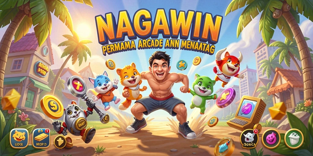 Tangkapan layar gameplay seru dalam NAGAWIN yang menunjukkan aksi intens.