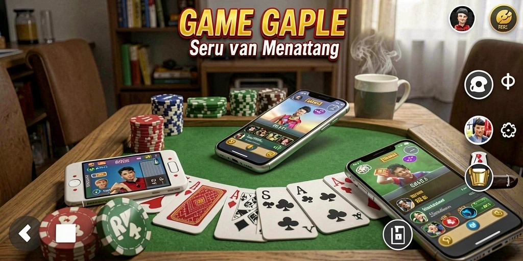 Tangkapan layar gameplay R6R6 dengan tampilan papan Gaple.