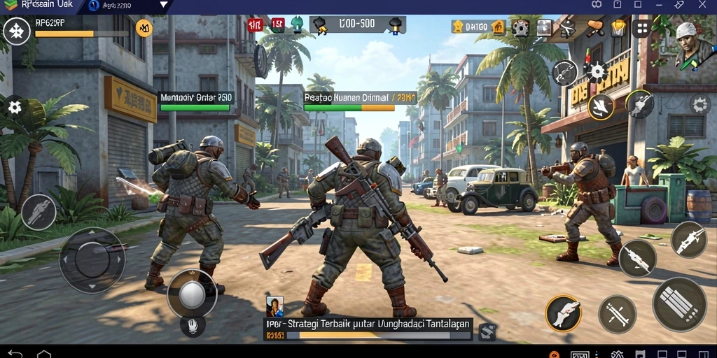 Screenshot gameplay RP62RP menampilkan pertempuran strategi yang intens.