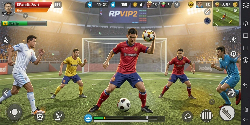 Screenshot menunjukkan gameplay seru dari RPVIP2 yang menggugah semangat olahraga.