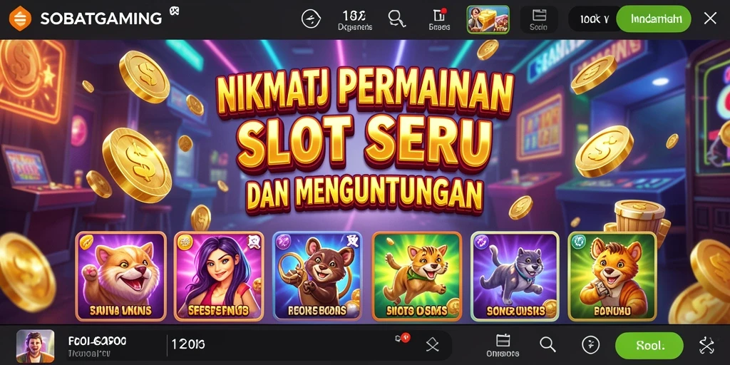 Tampilan menarik dari gameplay Slot SOBATGAMING yang seru.