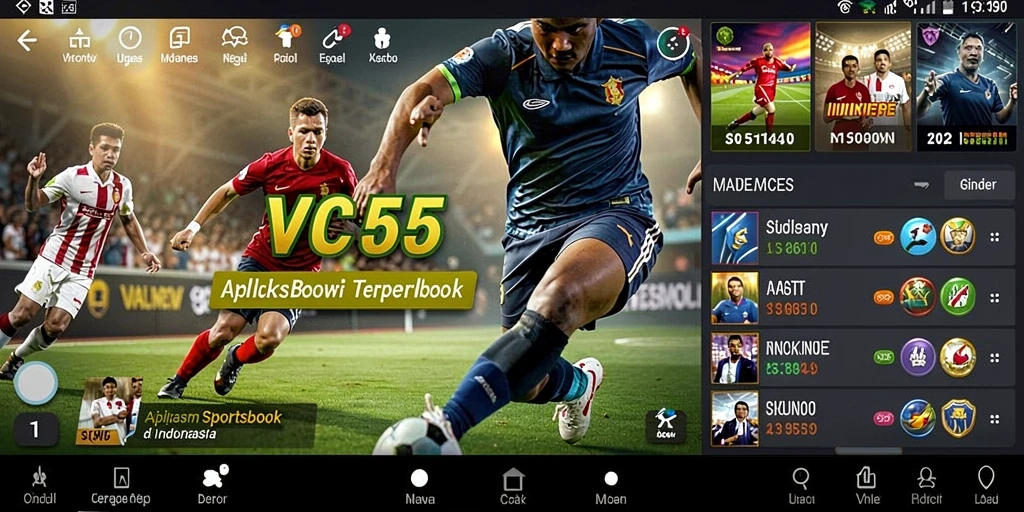 Screenshot VC55 menunjukkan pengalaman taruhan yang interaktif dan mendebarkan.