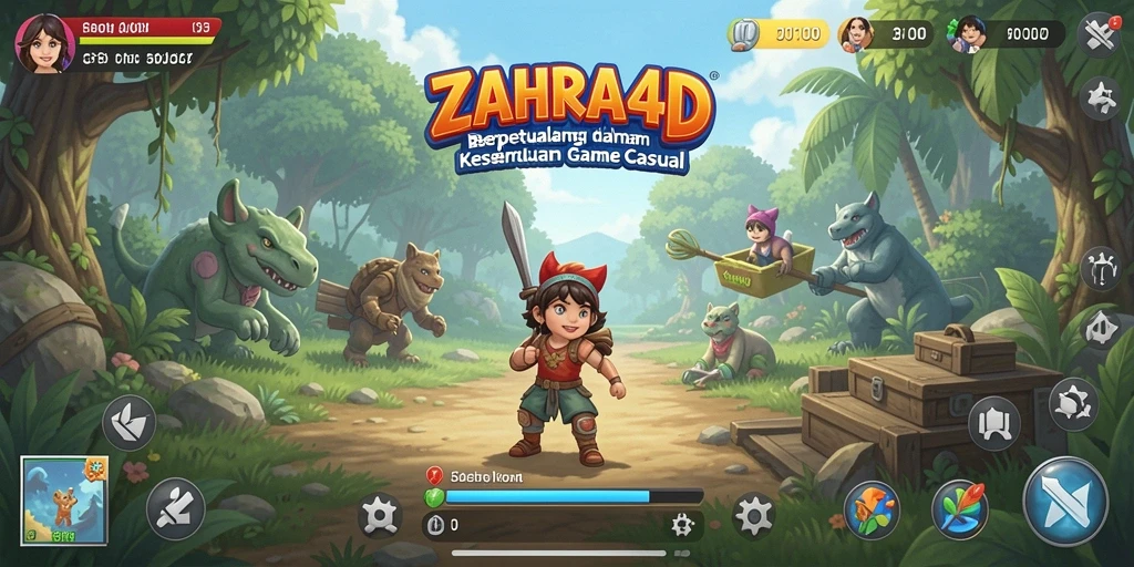 Tampilan gameplay ZAHRA4D yang seru dan menggembirakan.